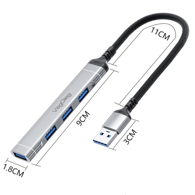 VegGieg USB 3.0 4 port 3*USB 2.0 ve 1*USB 3.0 Çoklayıcı Hub
