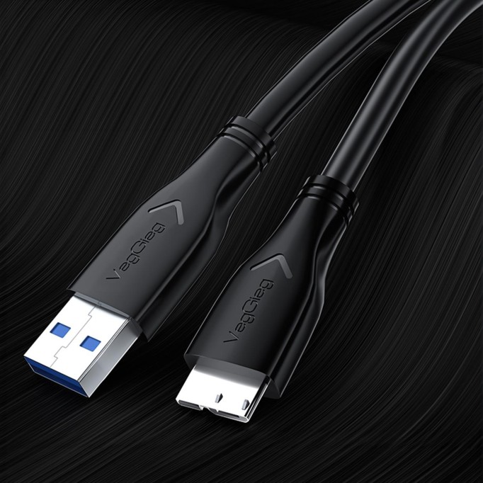 VegGieg USB 3.0 Micro B Şarj ve Data HDD Kablosu 1.5 Metre