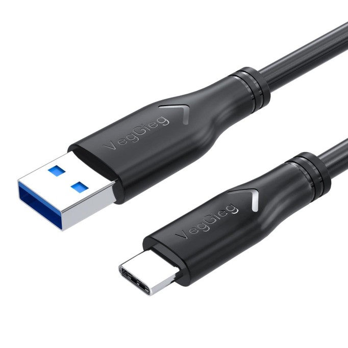 VegGieg USB 3.0 to Type-C 60W 10Gbps Data ve Şarj Kablosu 1.5 Metre
