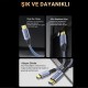 Veggieg USB-C to HDMI Kablo 8K@60Hz 4K@240Hz 48Gbps HDR 3D Destekli Örgülü Görüntü Aktarım Kablosu 2 Metre