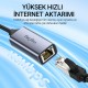 Veggieg USB Type-C to 100Mbps RJ45 Lan Ethernet İnternet Bağlantı Çevirici Dönüştürücü Adaptör