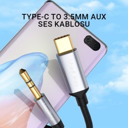VegGieg USB Type-C to 3.5mm Aux Hi-Fi Ses Kablosu 1 Metre