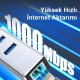 VegGieg USB ve Type-C Gigabit Ethernet Adaptörü 3 Port USB 3.0 Çoklayıcı Hub