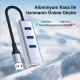 VegGieg USB ve Type-C Gigabit Ethernet Adaptörü 3 Port USB 3.0 Çoklayıcı Hub