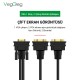 Veggieg VGA Splitter Kablo 1 Erkek to 2 Dişi Görüntü Çoklayıcı Ayırıcı Y Adaptör