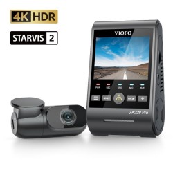  Viofo A229 Pro 2 Kameralı Ön+Arka 4K+2K HDR Sony Starvis 2 Sensörlü Wi-Fi GPS'li Araç Kamerası