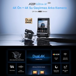 Viofo A229 Ultra 2 Kameralı Ön ve Arka Dış Su Geçirmez 4K+4K Sony Starvis 2 Sensörlü Dual HDR Wi-Fi 6 GPS'li Araç Kamerası Viofo A229 Ultra 2 Kameralı Ön ve Arka Dış Su Geçirmez 4K+4K Sony Starvis 2 Sensörlü Dual HDR Wi-Fi 6 GPS'li Araç Kamerası