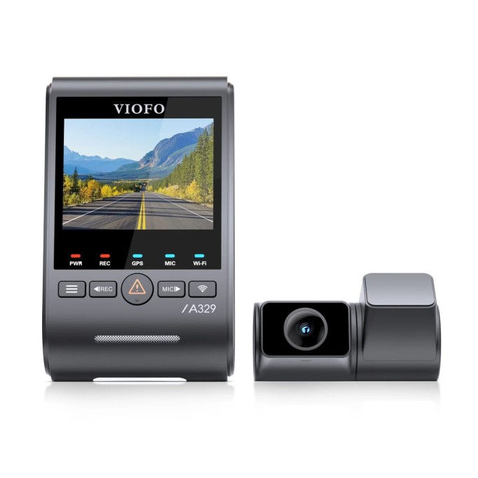 Viofo A329S 2 Kameralı Ön ve Arka 4K 60FPS+2K Wi-Fi 6 HDR Sony STARVIS 2 Sensör GPS'li SSD Destekli Araç Kamerası