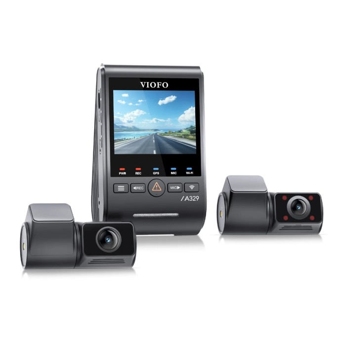Viofo A329S 3 Kameralı Ön+Arka+İç 4K+2K+2K Wi-Fi 6 HDR Sony STARVIS 2 Sensör GPS'li SSD Destekli Araç Kamerası
