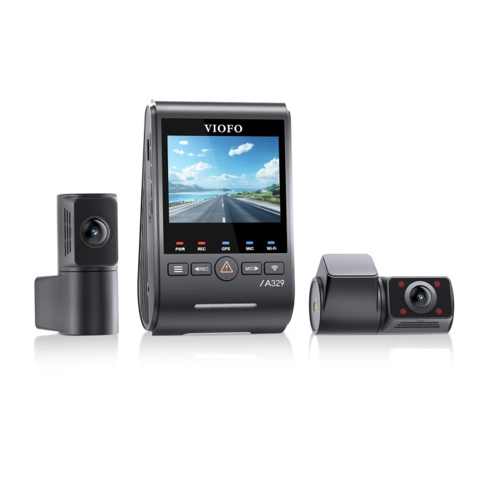 Viofo A329S 3 Kameralı Ön+Arka+İç 4K+2K+2K Wi-Fi 6 HDR Sony STARVIS 2 Sensör GPS'li SSD Destekli Araç Kamerası