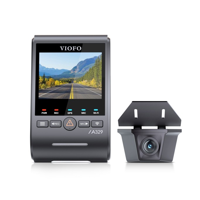 Viofo A329SW 2 Kameralı Ön ve Dış Arka Su Geçirmez 4K 60FPS+2K Sony STARVIS 2 Sensör GPS'li Araç Kamerası