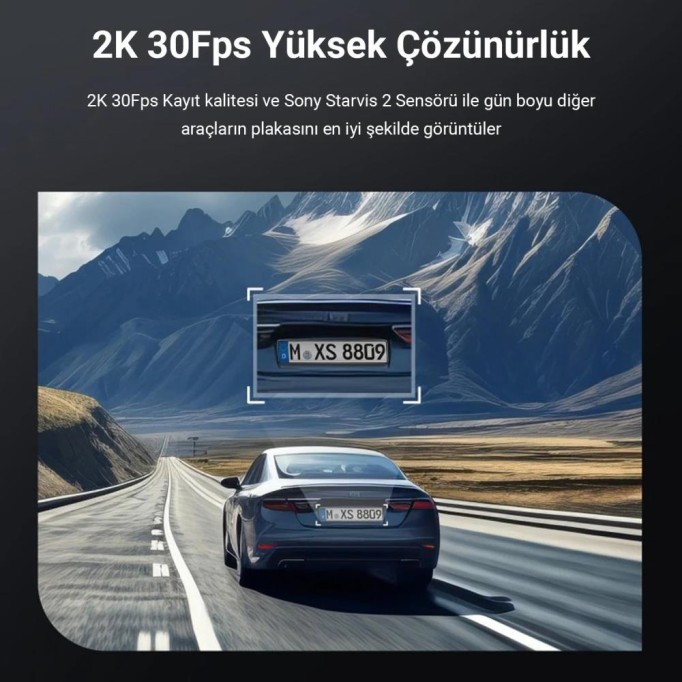 Viofo VS1 2K QHD HDR Sony Starvis 2 Sensörlü Wi-Fi GPS'li Mini Araç Kamerası