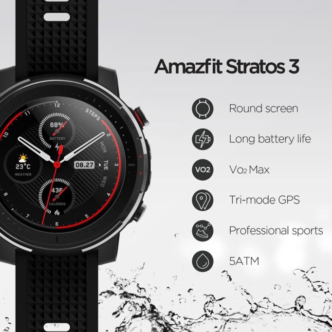 Xiaomi Amazfit Stratos 3 Bluetooth Nabız GPS Akıllı Saat Xiaomi Amazfit Stratos 3 Bluetooth Nabız GPS Akıllı Saat