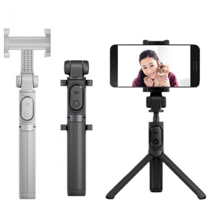 Xiaomi İkisi Bir Arada Bluetooth Selfie Çubuğu - Tripod Gri