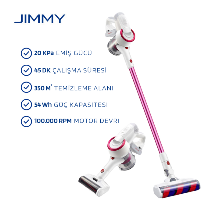 Xiaomi Jimmy JV53 Kablosuz Şarjlı Dikey Süpürge Xiaomi Jimmy JV53 Kablosuz Şarjlı Dikey Süpürge