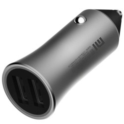 Xiaomi Mi 18W Çift USB Çıkışlı Hızlı Metal Araç Şarj Cihazı