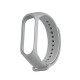 Xiaomi Mi Band 3 ve Mi Band 4 Yedek Silikon Bileklik Gri