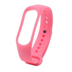 Pembe Xiaomi Mi Band 3 ve Mi Band 4 Yedek Silikon Bileklik Pembe