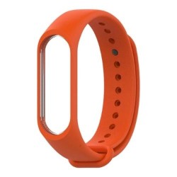 Turuncu Xiaomi Mi Band 3 ve Mi Band 4 Yedek Silikon Bileklik Turuncu