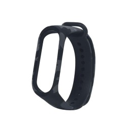 Gri Xiaomi Mi Band 4 ve 3 için Kamuflaj Desenli Yedek Silikon Bileklik Gri