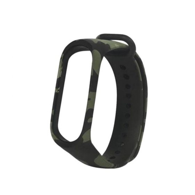Xiaomi Mi Band 4 ve 3 için Kamuflaj Desenli Yedek Silikon Bileklik Gri
