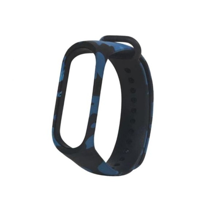 Xiaomi Mi Band 4 ve 3 için Kamuflaj Desenli Yedek Silikon Bileklik Gri
