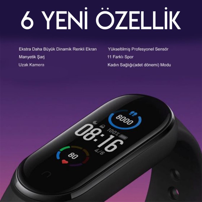 Xiaomi Mi Band 5 Akıllı Bileklik - Global Versiyon Xiaomi Mi Band 5 Akıllı Bileklik - Global Versiyon