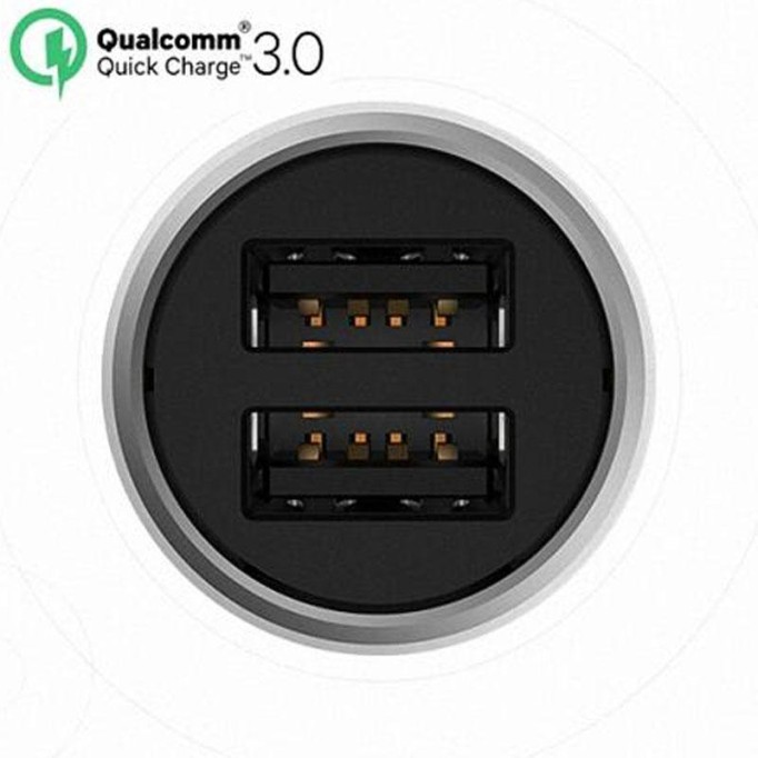 Xiaomi Mi Çift USB Çıkışlı QC 3.0 Metal Araç Şarj Adaptörü