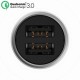 Xiaomi Mi Çift USB Çıkışlı QC 3.0 Metal Araç Şarj Adaptörü