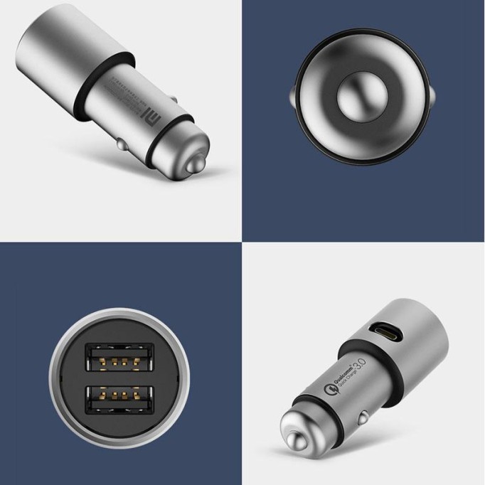 Xiaomi Mi Çift USB Çıkışlı QC 3.0 Metal Araç Şarj Adaptörü