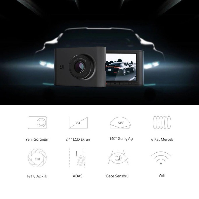 Xiaomi Yi Nightscape Gece Görüşlü Akıllı Araç Kamerası
