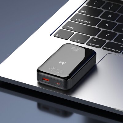 Juo 10000 mAh 33W LED Watt Amper Göstergeli USB-A + Type-C Powerbank Taşınabilir Hızlı Şarj Cihazı - 7