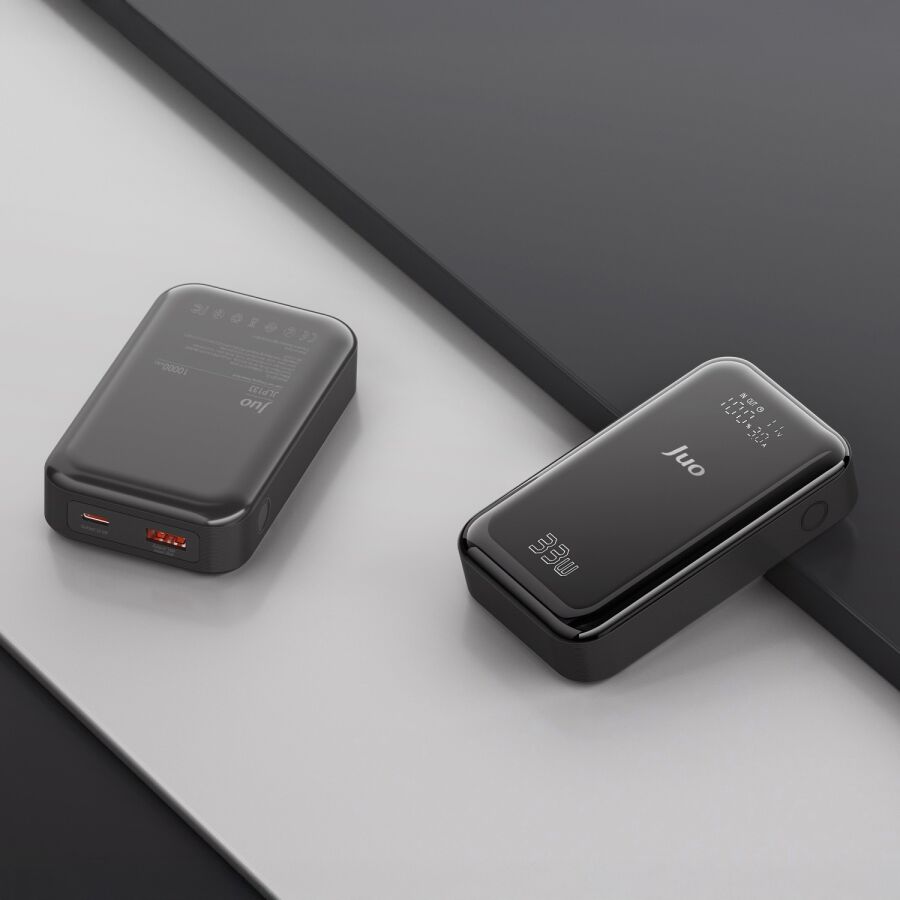 Juo 10000 mAh 33W LED Watt Amper Göstergeli USB-A + Type-C Powerbank Taşınabilir Hızlı Şarj Cihazı - 3