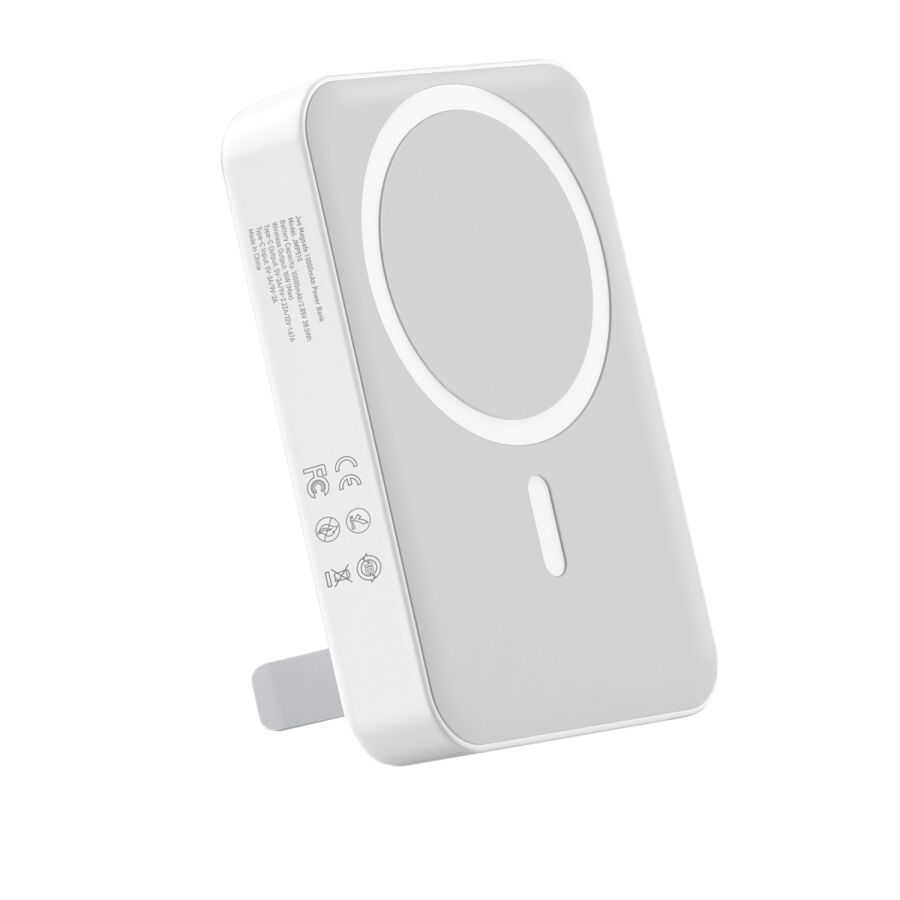 Juo 10000 mAh MagSafe Powerbank Standlı PD20W Taşınabilir Kablosuz Hızlı Şarj Cihazı Beyaz - 1