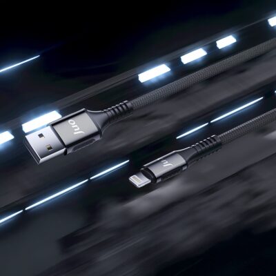 Juo 12W 2.4A USB-A to Lightning Apple iPhone iPad Örgülü Hızlı Şarj ve Data Kablosu 2 Metre - 3