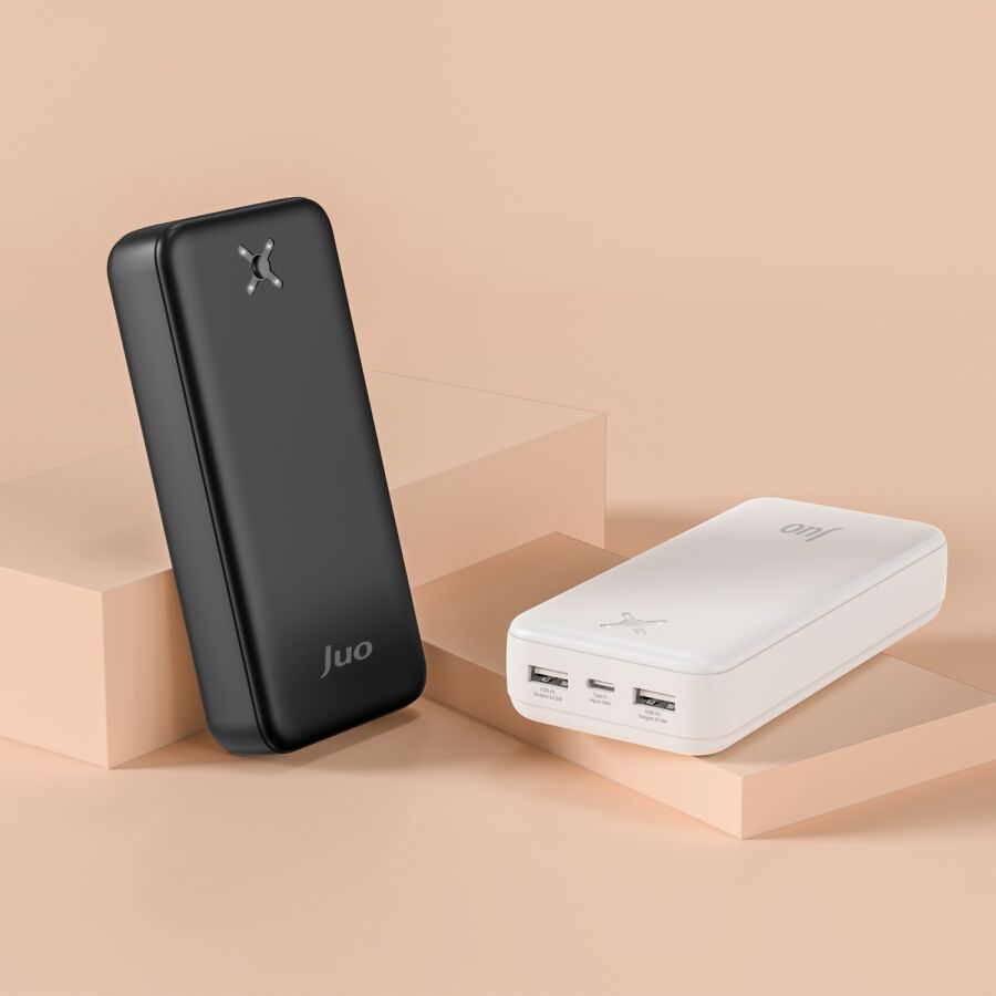 Juo 20000 mAh 10.5W Çift USB-A Çıkışlı Powerbank Taşınabilir Hızlı Şarj Cihazı Siyah - 2