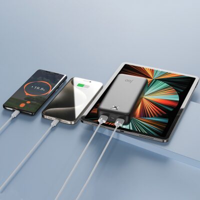 Juo 20000 mAh 10.5W Çift USB-A Çıkışlı Powerbank Taşınabilir Hızlı Şarj Cihazı Siyah - 3