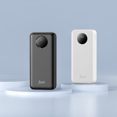 Juo 20000 mAh 22.5W Dijital Led Ekranlı Taşınabilir Hızlı Şarj Cihazı Powerbank Siyah - 2