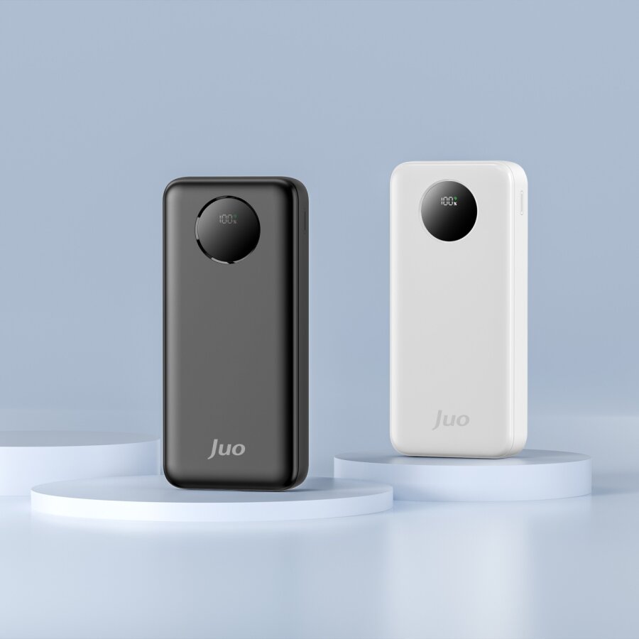 Juo 20000 mAh 22.5W Dijital Led Ekranlı Taşınabilir Hızlı Şarj Cihazı Powerbank Siyah - 2