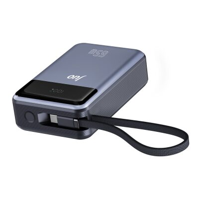 Juo 20000 mAh 65W LED Ekranlı USB-A + Type-C Kablolu Taşınabilir Hızlı Şarj Cihazı Powerbank - 3