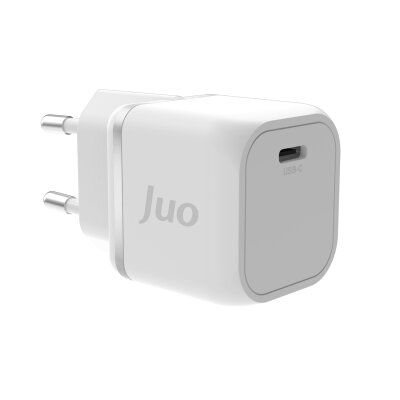 Juo 20W GaN USB-C Şarj Aleti iPhone & iPad & Android Uyumlu PD QC4.0 Type-C Hızlı Şarj Cihazı Beyaz