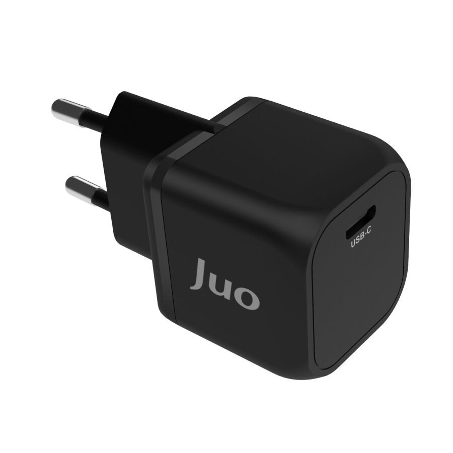 Juo 20W GaN USB-C Şarj Aleti iPhone & iPad & Android Uyumlu PD QC4.0 Type-C Hızlı Şarj Cihazı Siyah - 5