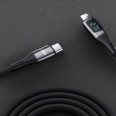 Juo 27W Dijital Led Ekranlı USB Type-C to Lightning iPhone iPad Hızlı Şarj ve Data Kablosu 2 Metre - 3