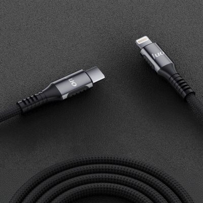 Juo 27W USB Type-C to Lightning iPhone iPad Örgülü Hızlı Şarj ve Data Kablosu 2 Metre - 4