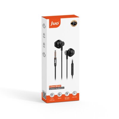 Juo 3.5mm Jack Girişli Mikrofonlu Kablolu Kulak İçi Kulaklık Metal - 10
