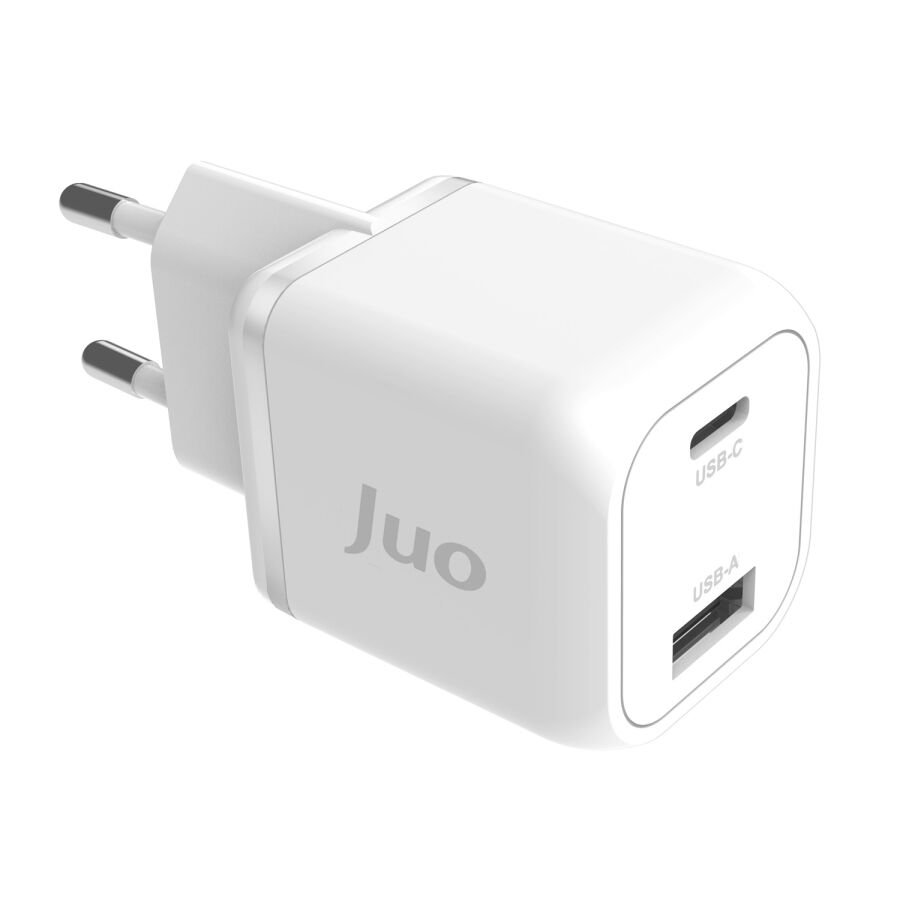 Juo 35W GaN USB-C + USB-A Şarj Aleti iPhone & iPad & Samsung PPS Uyumlu PD QC4.0 Type-C Hızlı Şarj Cihazı Beyaz - 5