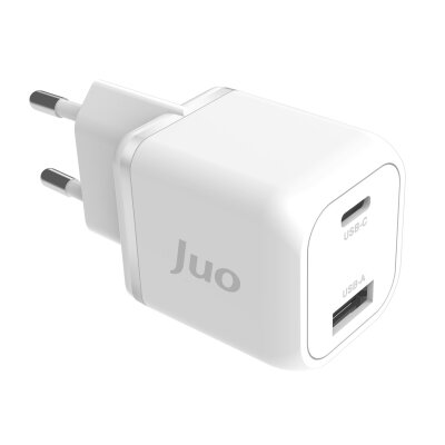 Juo 35W GaN USB-C + USB-A Şarj Aleti iPhone & iPad & Samsung PPS Uyumlu PD QC4.0 Type-C Hızlı Şarj Cihazı Beyaz - 5