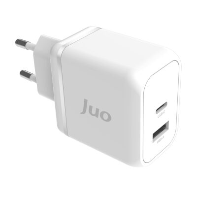 Juo 45W GaN USB-C + USB-A Şarj Aleti iPhone & iPad & Macbook & Samsung Uyumlu PD Type-C Hızlı Şarj Cihazı Beyaz - 5