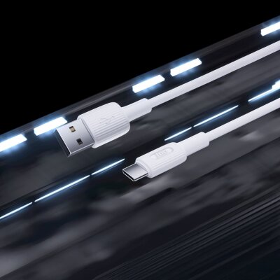 Juo 66W USB-A to USB Type-C Silikon Hızlı Şarj ve Data Kablosu 1 Metre Beyaz - 3