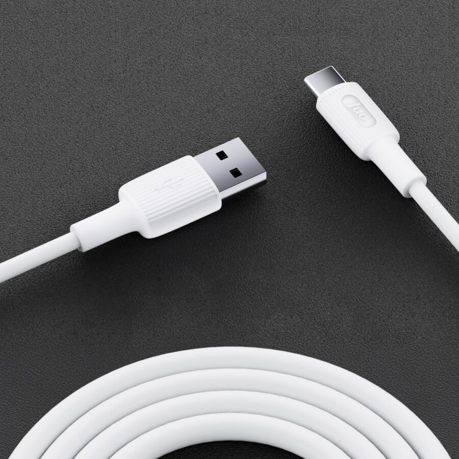 Juo 66W USB-A to USB Type-C Silikon Hızlı Şarj ve Data Kablosu 1 Metre Beyaz - 4